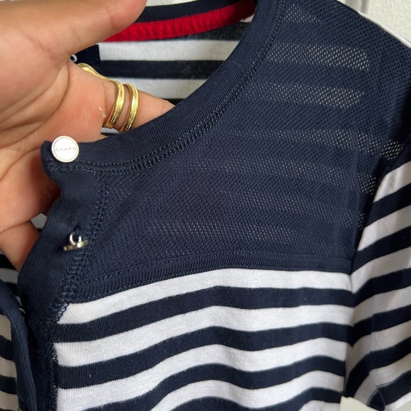 Chaps Red, Navy, and White Striped Shirt - Picture 4 of 5